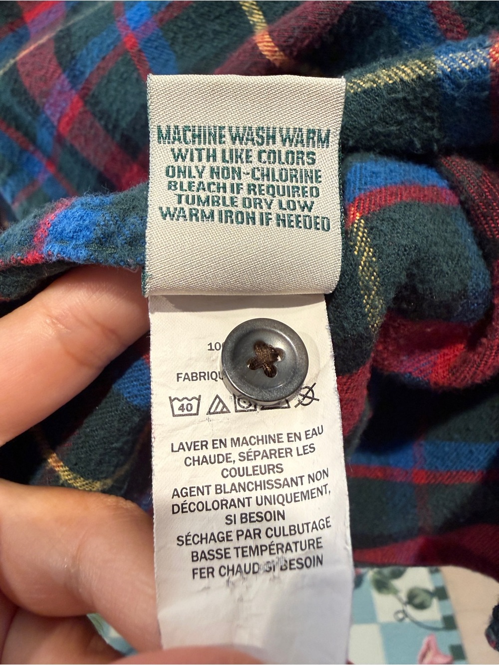 L.L.Bean Women’s Scotch Plaid Flannel Shirt Relaxed Fit Size S - Picture 7 of 8